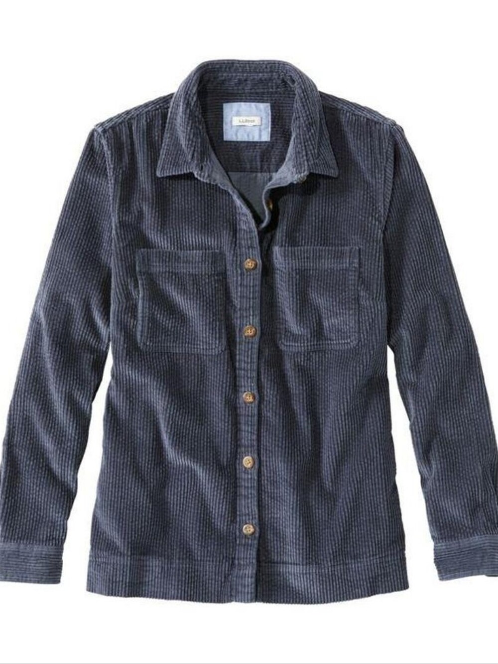 Llbean Comfort Courderoy Shirt, Navy L Tall